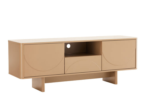 TV Board Abstry 150cm 3D natur mit Travertinmarmor Keramikplatte