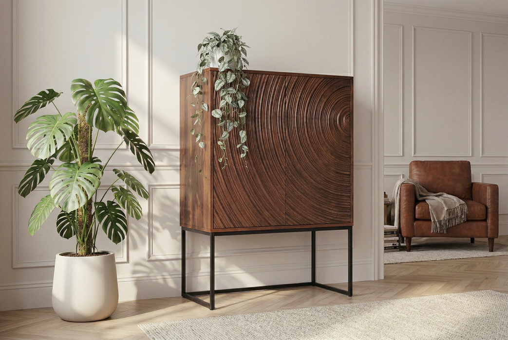 Highboard ORBIT 120cm 3D braun mango Timber - Bild 4