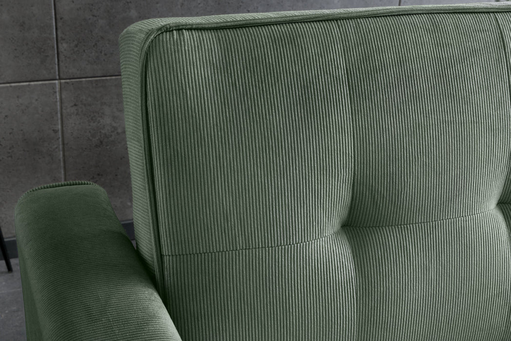 Schlafsofa Venedig 180cm 2-Sitzer Cord grün - Bild 5