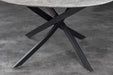 Esstisch Heliux 120cm rund grau Rockoptik mit schwarzem Metallgestell - Bild 7