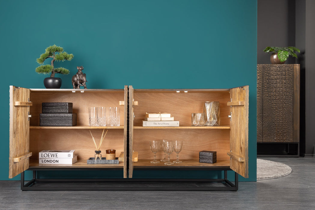 Sideboard Aligator 177cm braun schwarz