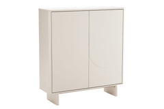 Highboard Abstry 130cm 3D mit Keramikplatte aus weißem Marmor