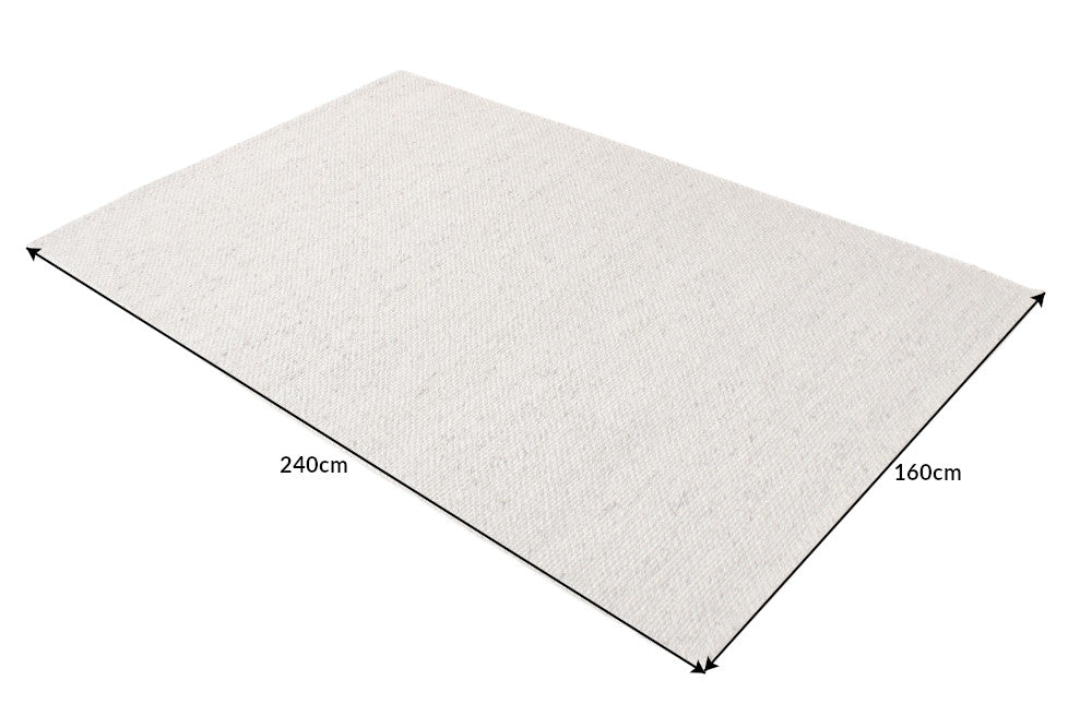 Teppich WOLLE 160x240cm silbergrau