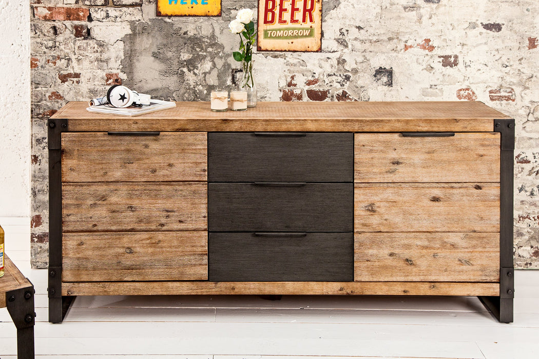 Sideboard Mill 180cm Akazie teakgrau