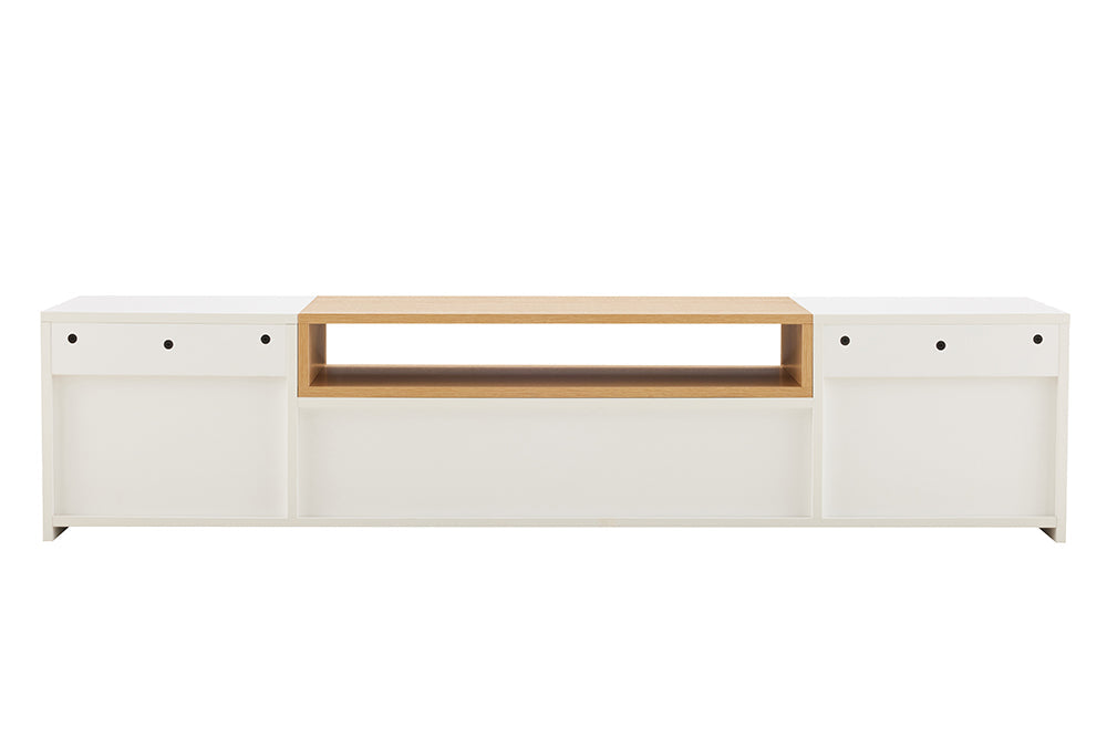 TV-Board Penthouse 160cm hängend weiß natur - Bild 7