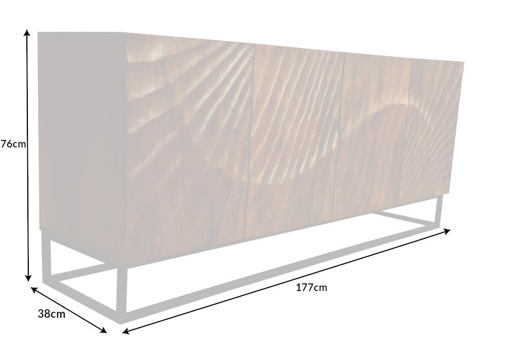 Sideboard Val Ferret 177cm Mango braun
