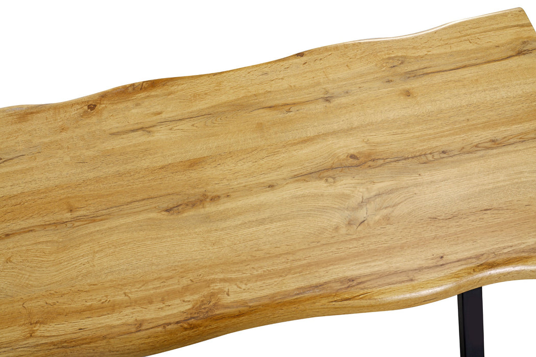 Stehtisch Untamed 120cm Tischplatte 40mm X-Beine Wildeiche Optik natur