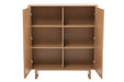 Highboard Abstry 130cm 3D natur mit Keramikplatte aus Travertinmarmor - Bild 4