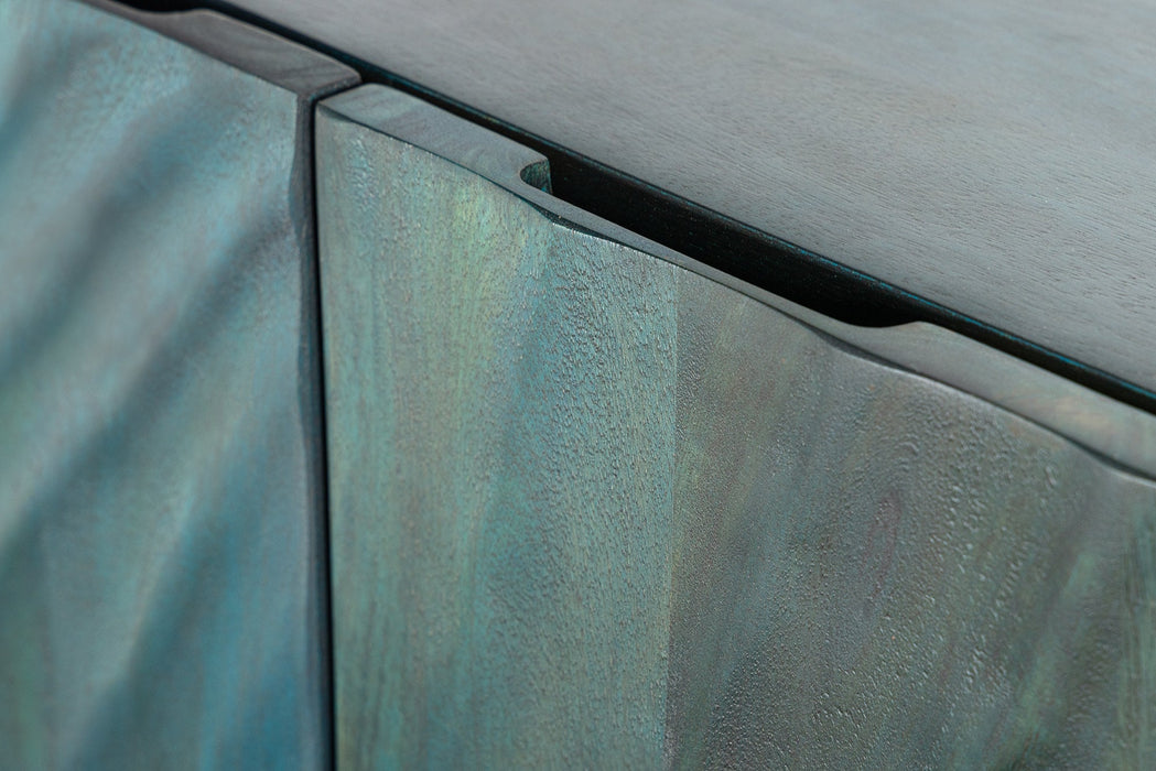 Sideboard Val Ferret 180cm 3D Mangoholz türkis gold