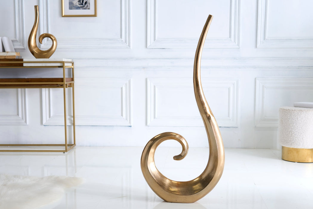 Vase WAVE XL 106cm gold aluminium