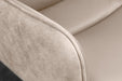 Drehsessel Grand Henry 360° mit Armlehnen Leder und Mikrofaser beige - Bild 6