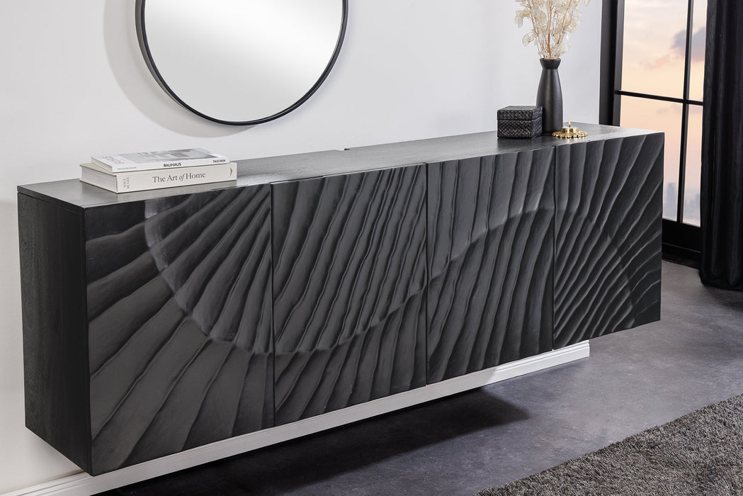 Sideboard Val Ferret 180cm 3D hanging black mango wood