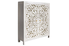 Highboard Marrakech 140cm weiss Mangoholz