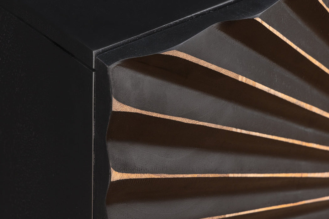 Sideboard Sertig Tal 177cm Mango schwarz gold