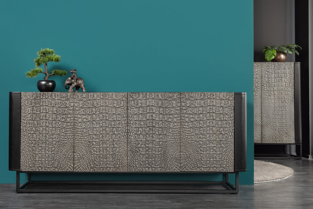 Sideboard Aligator 177cm grau schwarz