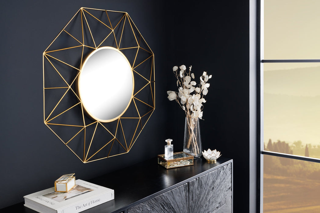 Wandspiegel DIAMOND L 80cm Eisen gold
