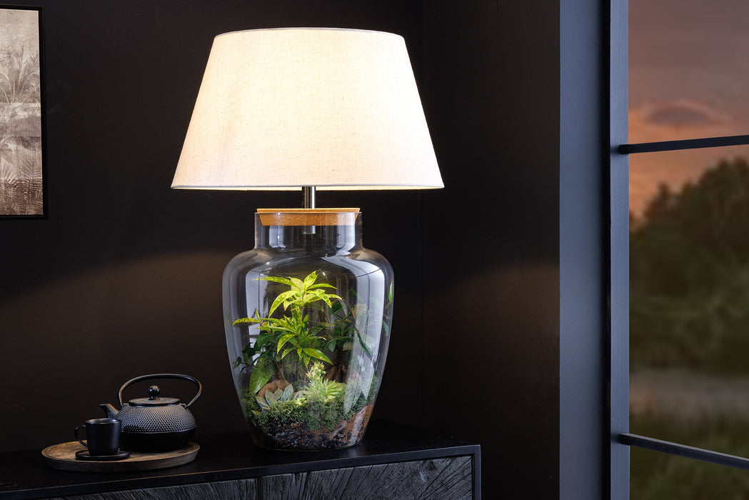 Tischleuchte Elegante 80cm Glas befüllbar