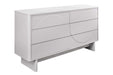 Sideboard Abstry 150cm 3D weiß mit weißer Marmorplatte aus Keramik