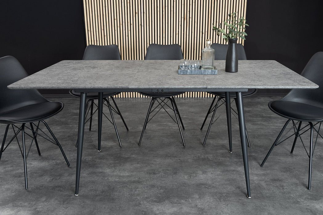 Esstisch Suite 120-160cm ausziehbar grau Rockoptik - Bild 3