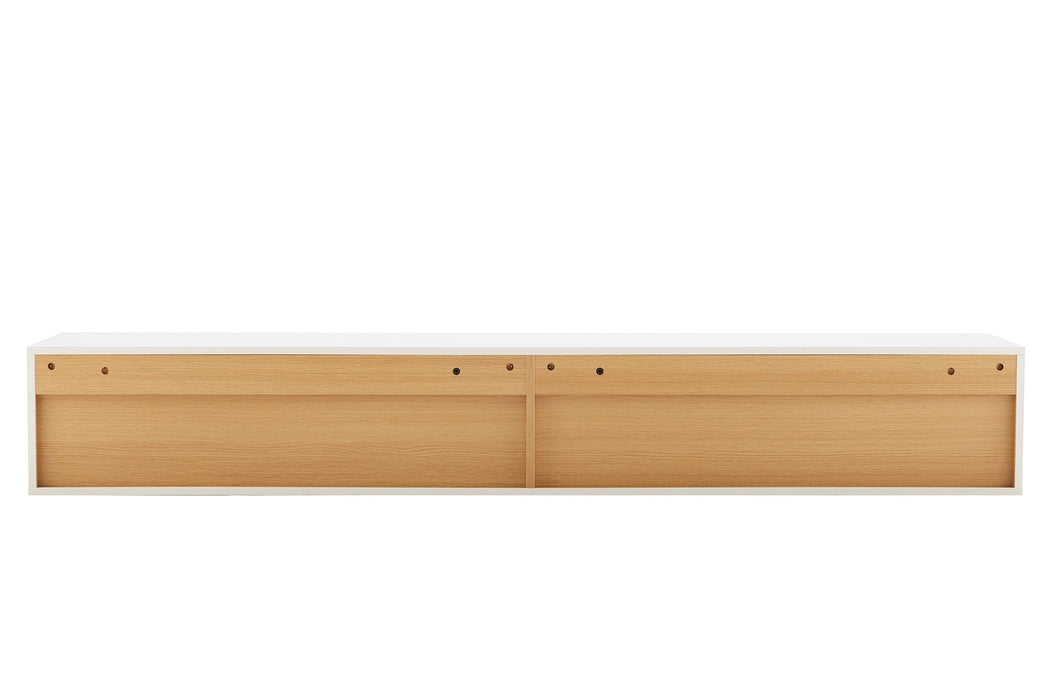 TV-Board Penthouse 200cm hängend weiß natur - Bild 8