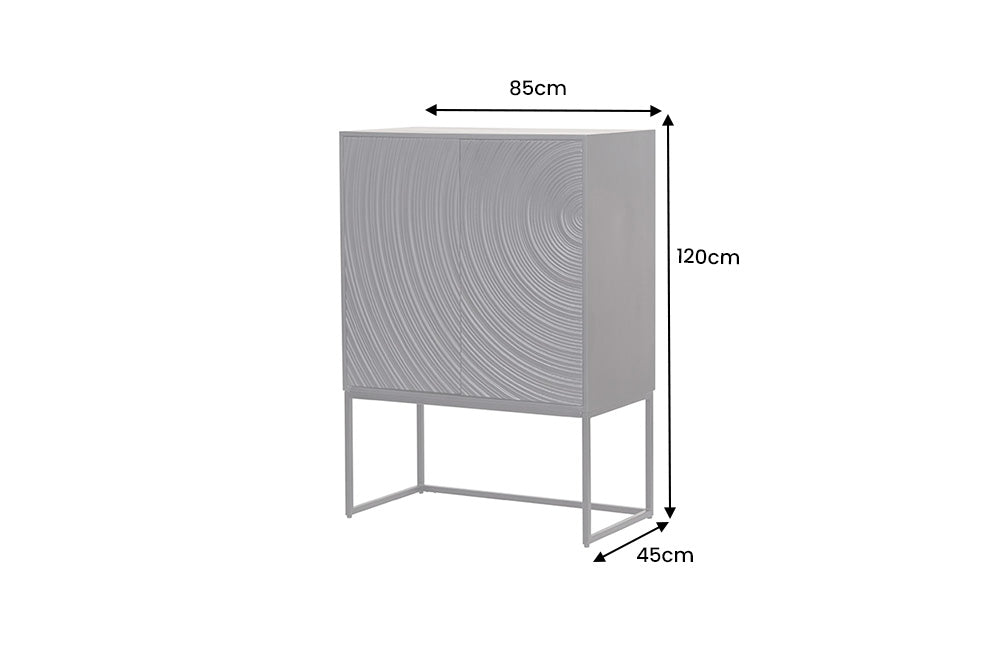 Highboard ORBIT 120cm 3D-Optik Mango Timber schwarz - Bild 6