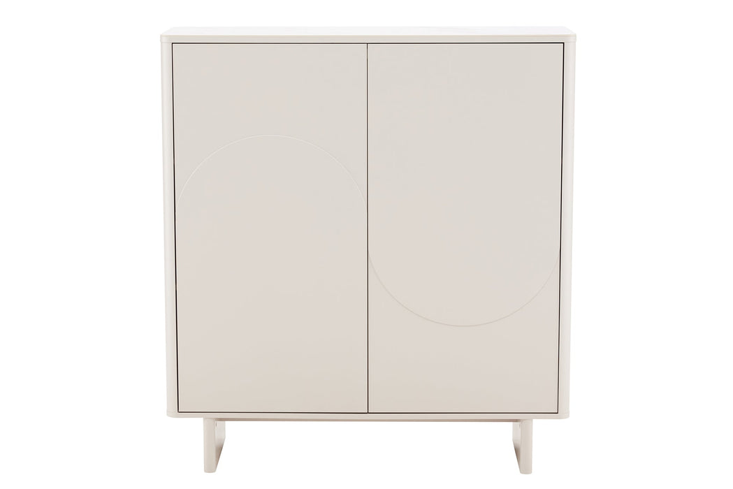 Highboard Abstry 130cm 3D mit Keramikplatte aus weißem Marmor - Bild 3