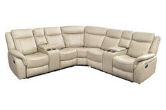 Kinosessel HOLLYWOD 5-Sitzer Kunstleder beige