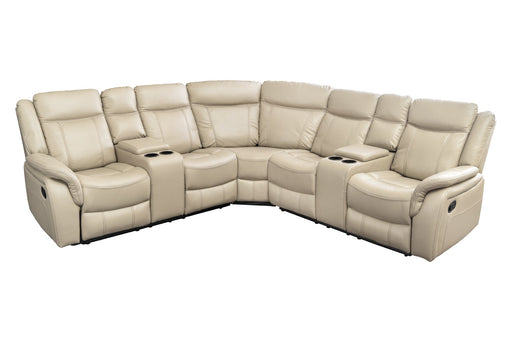 Kinosessel HOLLYWOD 5-Sitzer Kunstleder beige