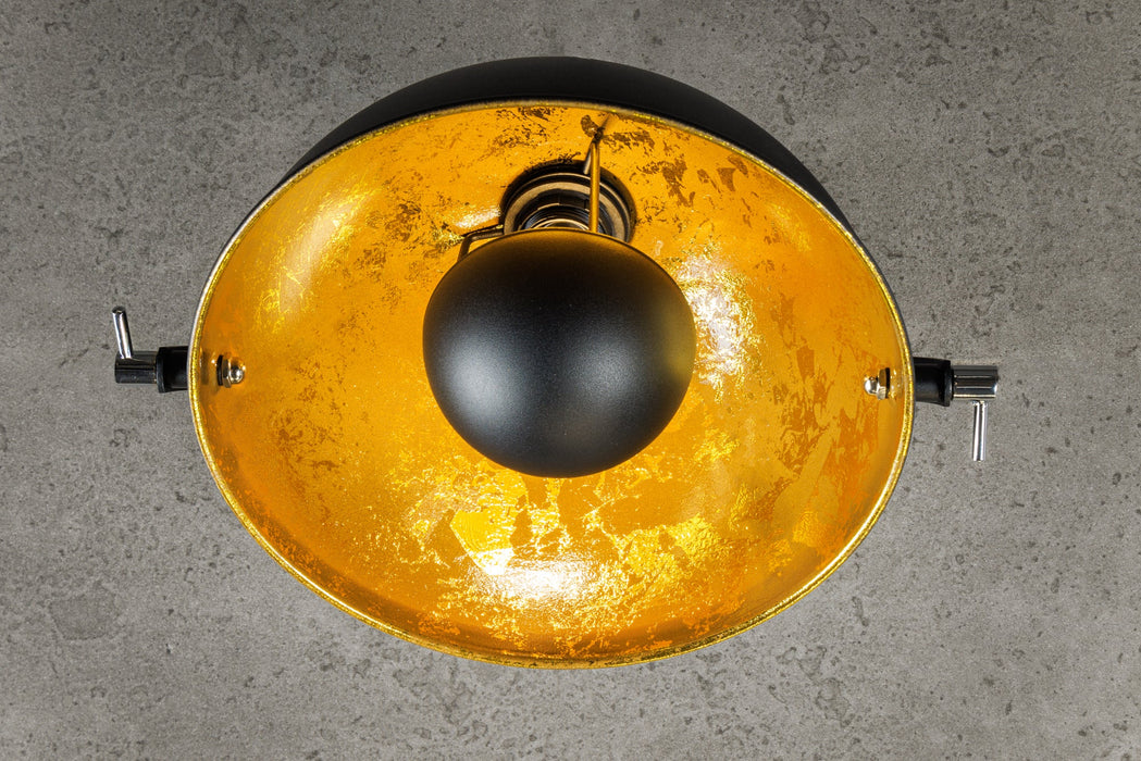 Wandleuchte Cam Set 40cm schwarz gold