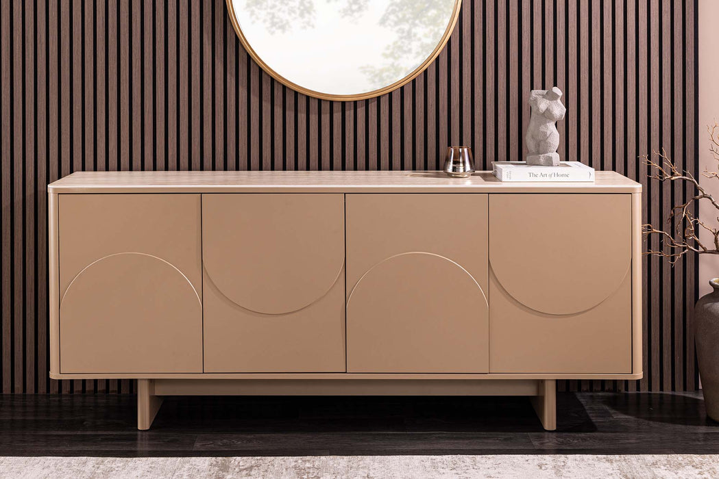 Sideboard Abstry 180cm 3D natur mit Keramikplatte aus Travertinmarmor - Bild 3