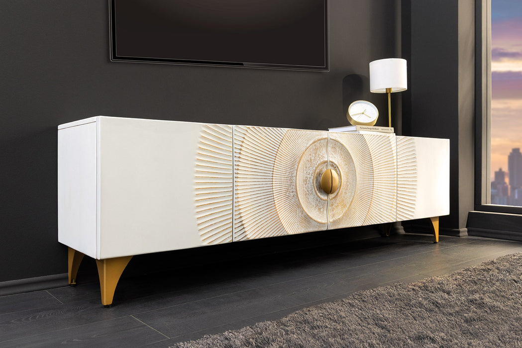TV-Board Rigi 180cm 3D Mango Timber weiß - Bild 3