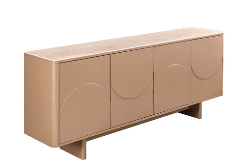 Sideboard Abstry 180cm 3D natur mit Keramikplatte aus Travertinmarmor
