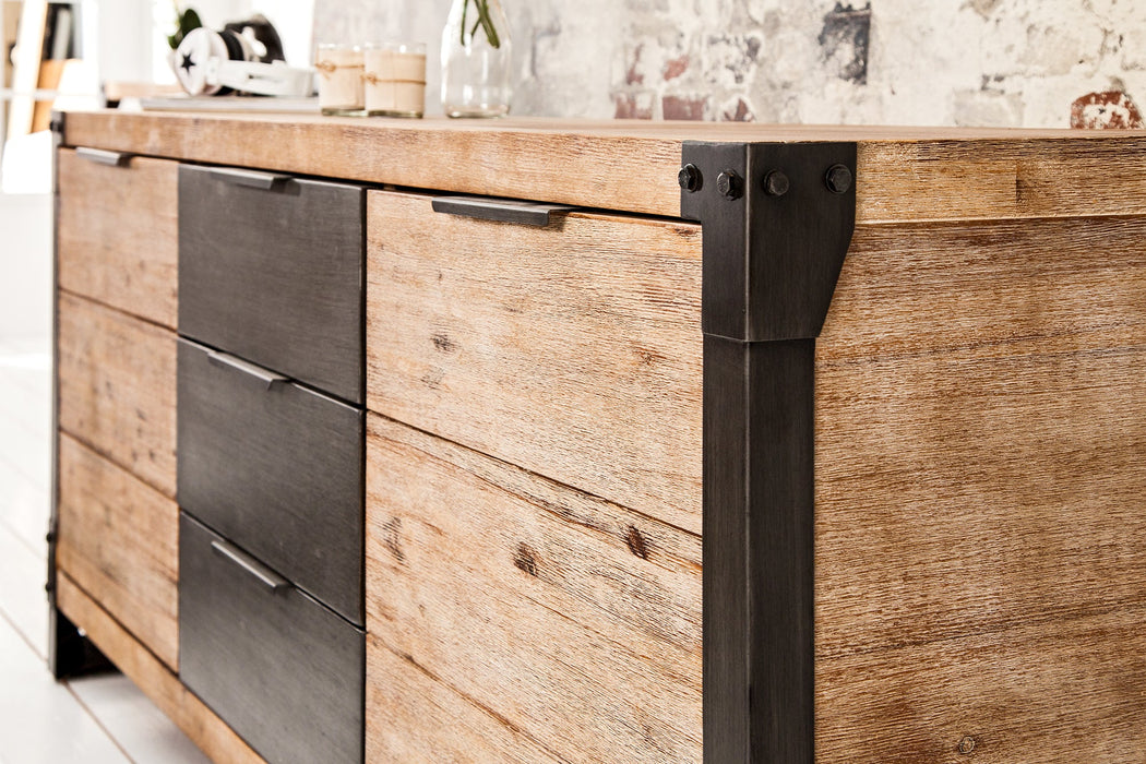 Sideboard Mill 180cm Akazie teakgrau