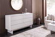Sideboard Abstry 150cm 3D weiß mit weißer Marmorplatte aus Keramik - Bild 2