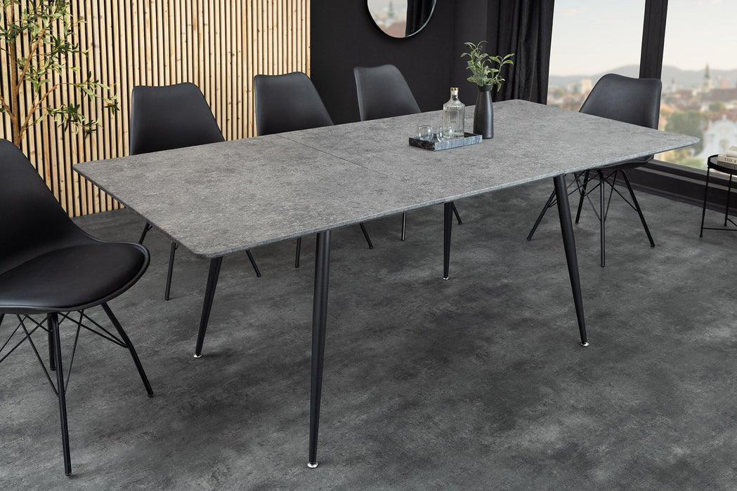 Esstisch Suite 120-160cm ausziehbar grau Rockoptik - Bild 2