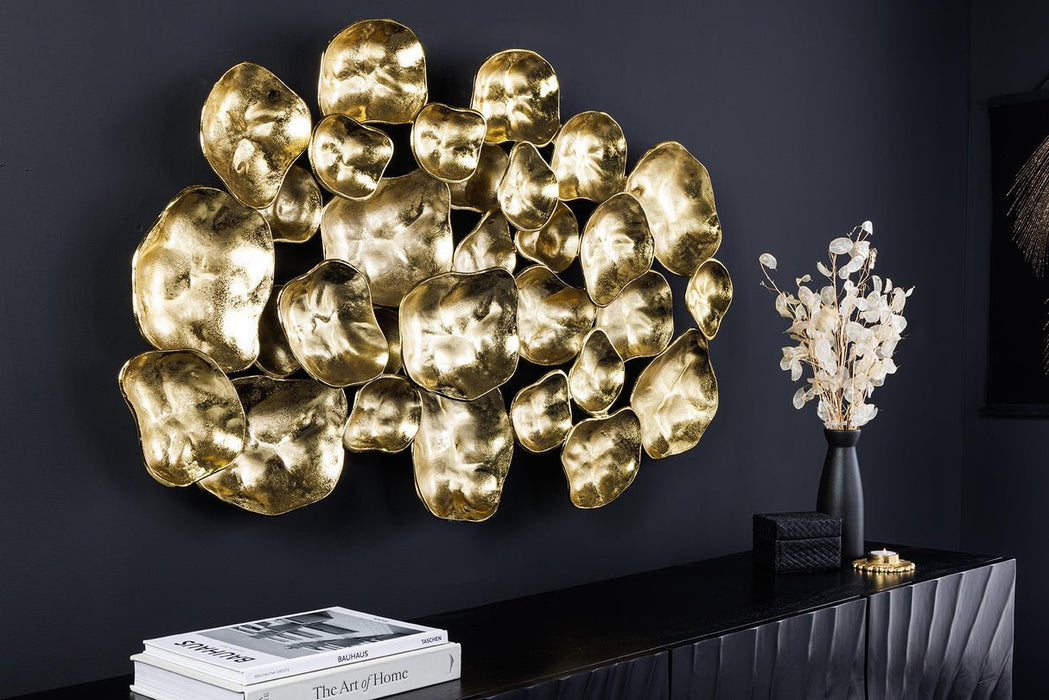 Wanddeko Variant 100cm gold handgefertigt