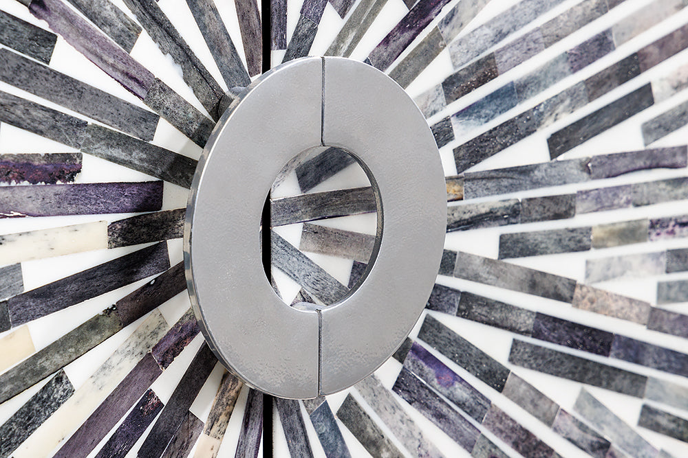 Sideboard Schilthorn 160cm Mosaik-Knochen schwarz weiss - Bild 6