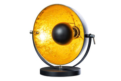 Tischleuchte Cam Set 40cm schwarz gold Edelstahl elegant
