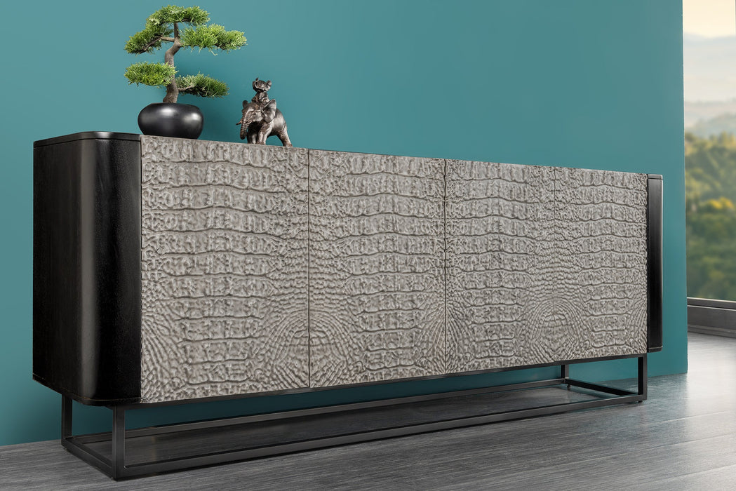 Sideboard Aligator 177cm grau schwarz