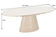 Esstisch Saloon 160-200cm ausziehbar Eiche Timber look Keramikplatte Travertin - Bild 8