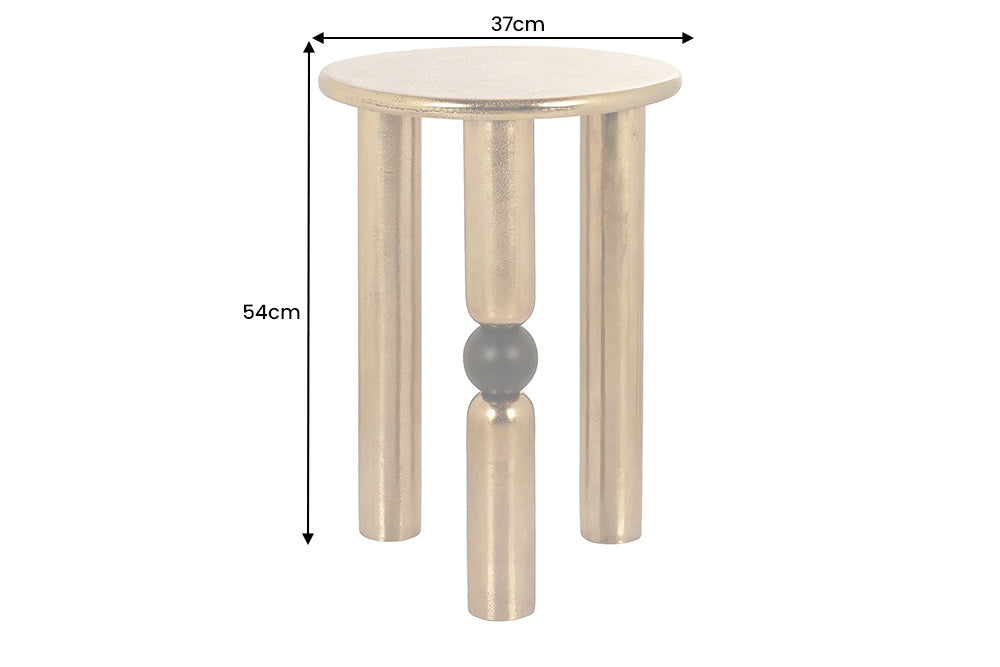Couchtisch Conceptual 55cm w/ black bullet gold