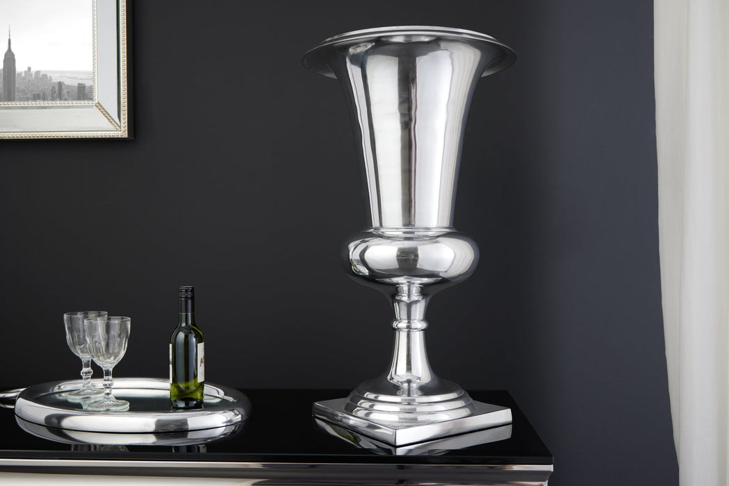 Vase Triumph 75cm silber aluminium