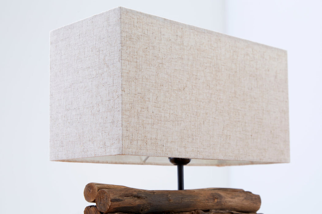 Tischleuchte Perifere Treibholz beige
