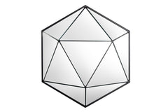 Wandspiegel Diamant 60cm schwarz Eisen Handarbeit Industrial