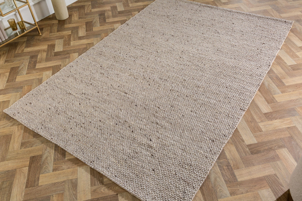 Teppich WOLLE 160x240cm silbergrau