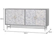 Sideboard Schilthorn 160cm Mosaik-Knochen schwarz weiss - Bild 8