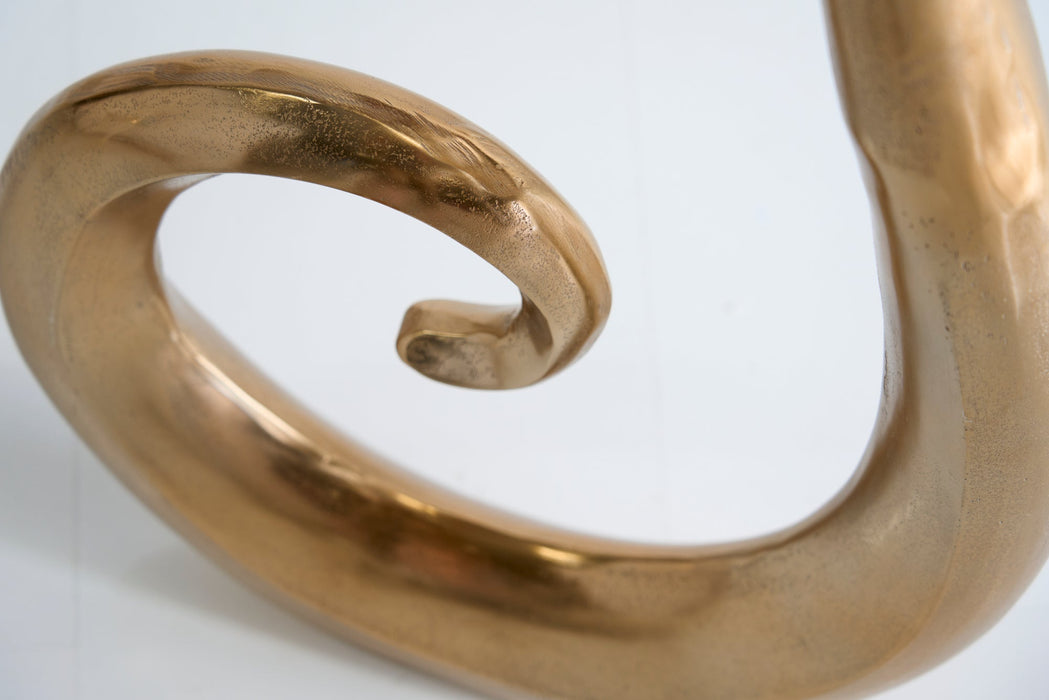 Vase WAVE XL 106cm gold aluminium