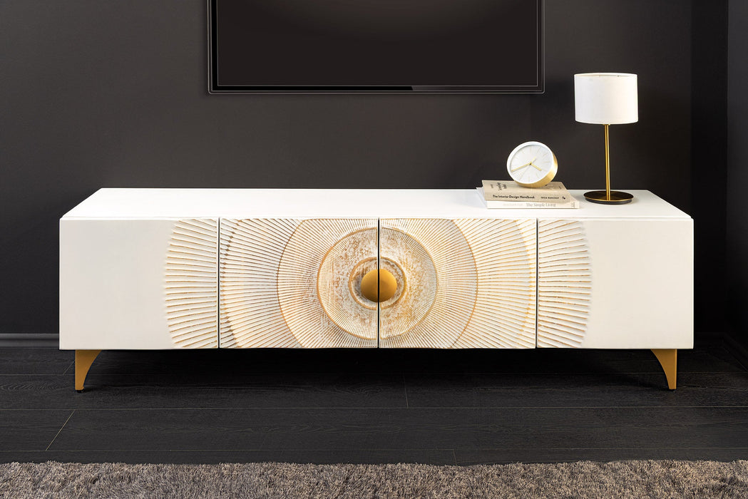 TV-Board Rigi 180cm 3D Mango Timber weiß - Bild 4