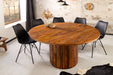 Esstisch Opal Ø 140cm rund Sheesham Timber braun Rock finish - Bild 2