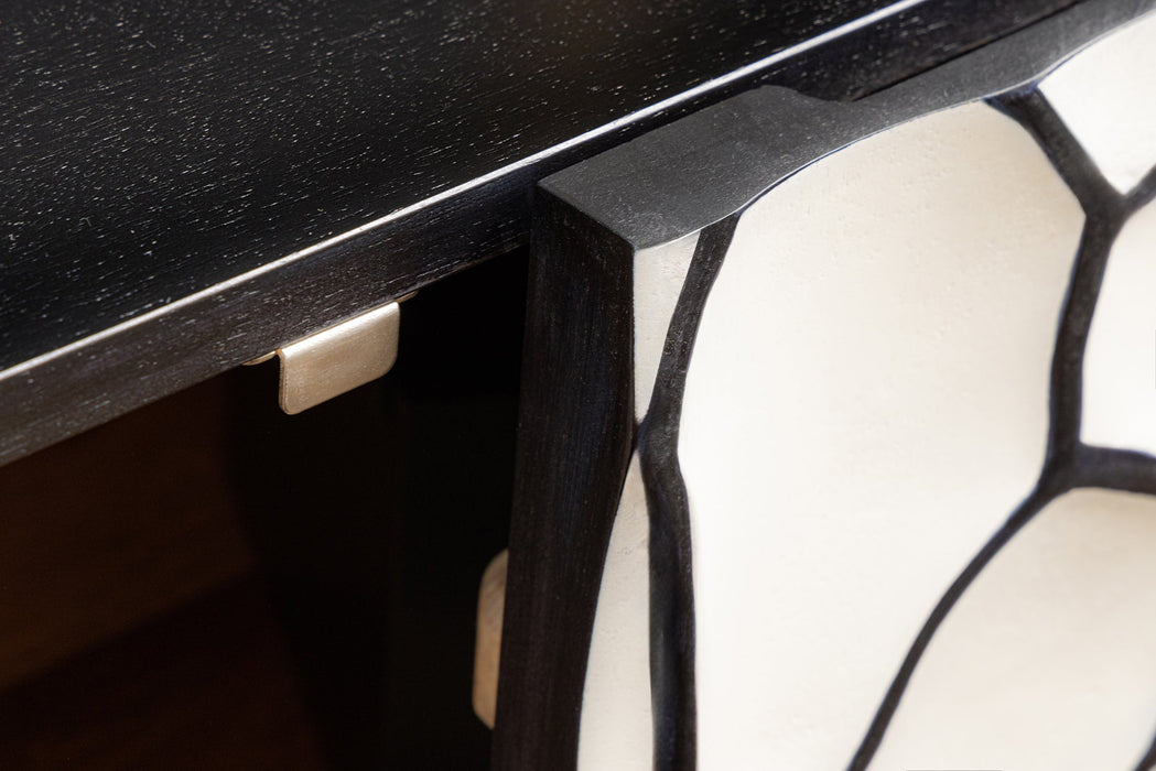 Sideboard Vulcan 177cm Mosaik schwarz weiß